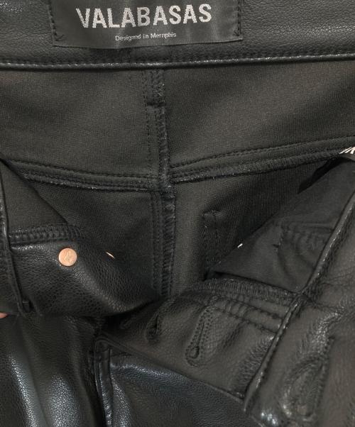 VALABASAS（バラバサス）VALABASAS (バラバサス) レザーフレアパンツ ブラック サイズ:W29の古着・服飾アイテム