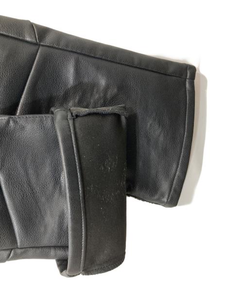 VALABASAS（バラバサス）VALABASAS (バラバサス) レザーフレアパンツ ブラック サイズ:W29の古着・服飾アイテム