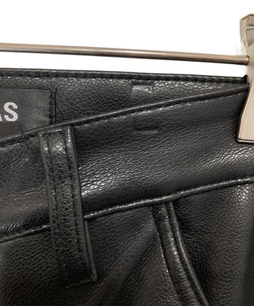 VALABASAS（バラバサス）VALABASAS (バラバサス) レザーフレアパンツ ブラック サイズ:W29の古着・服飾アイテム