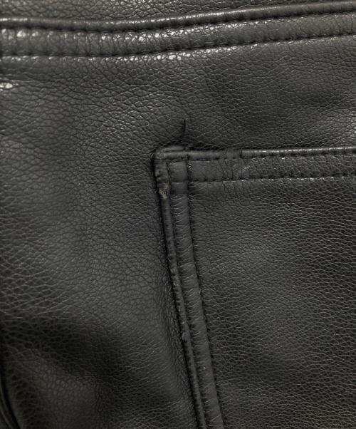 VALABASAS（バラバサス）VALABASAS (バラバサス) レザーフレアパンツ ブラック サイズ:W29の古着・服飾アイテム