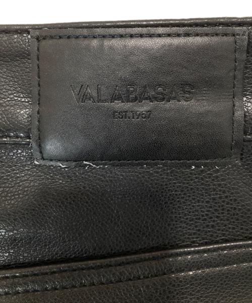 VALABASAS（バラバサス）VALABASAS (バラバサス) レザーフレアパンツ ブラック サイズ:W29の古着・服飾アイテム