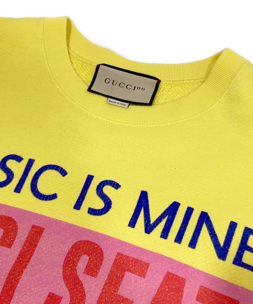 GUCCI（グッチ）GUCCI (グッチ) 22SS  1010周年記念 “Music is Mine” sweater/スウェット イエロー サイズ:XSの古着・服飾アイテム