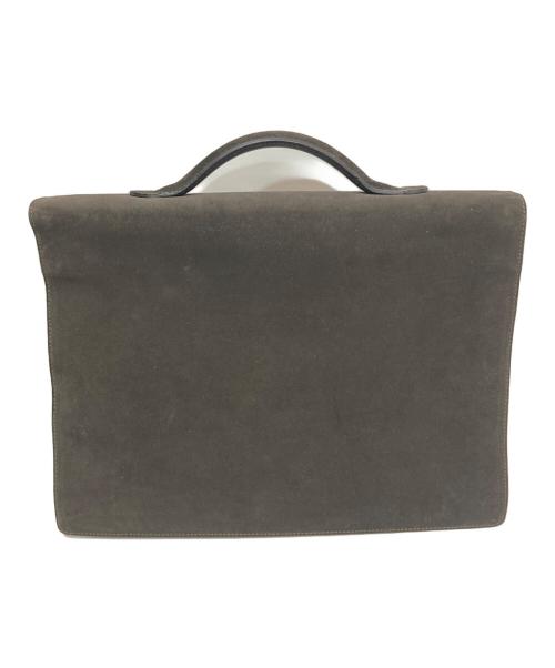 Valextra（ヴァレクストラ）Valextra (ヴァレクストラ) スエード ブリーフケース N370703 ダークブラウンの古着・服飾アイテム