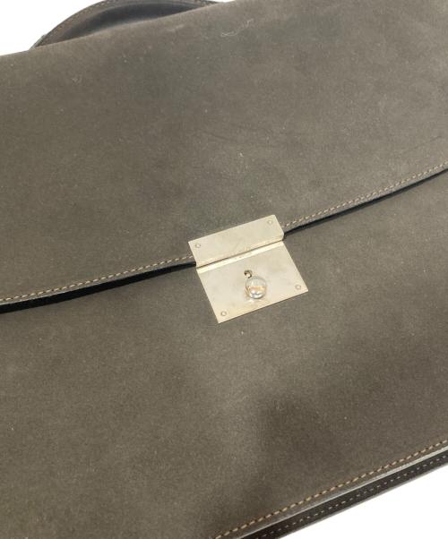 Valextra（ヴァレクストラ）Valextra (ヴァレクストラ) スエード ブリーフケース N370703 ダークブラウンの古着・服飾アイテム