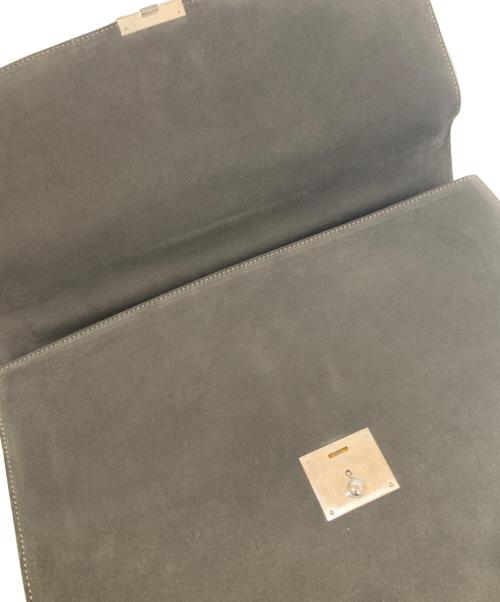 Valextra（ヴァレクストラ）Valextra (ヴァレクストラ) スエード ブリーフケース N370703 ダークブラウンの古着・服飾アイテム