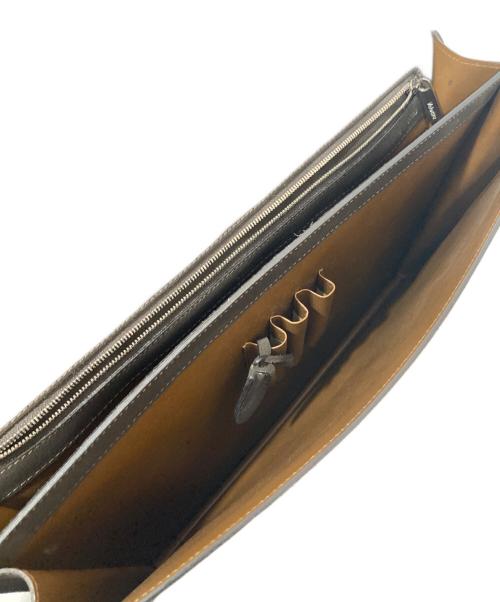 Valextra（ヴァレクストラ）Valextra (ヴァレクストラ) スエード ブリーフケース N370703 ダークブラウンの古着・服飾アイテム