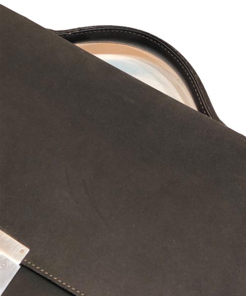 Valextra（ヴァレクストラ）Valextra (ヴァレクストラ) スエード ブリーフケース N370703 ダークブラウンの古着・服飾アイテム