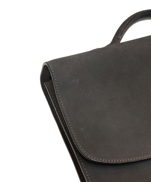 Valextra（ヴァレクストラ）Valextra (ヴァレクストラ) スエード ブリーフケース N370703 ダークブラウンの古着・服飾アイテム