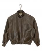 INSCRIREアンスクリア）の古着「24AW FAKE LEATHER THREE POCKET BLOUSON（フェイクレザー スリーポケットブルゾン）　I24AW-BZ71A」｜ブラウン
