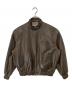 INSCRIRE（アンスクリア）の古着「24AW FAKE LEATHER THREE POCKET BLOUSON（フェイクレザー スリーポケットブルゾン）　I24AW-BZ71A」｜ブラウン