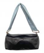 PRADAプラダ）の古着「Leather Rectangle Bag(レザーバッグ) 01SS」｜ブラック×ブルー