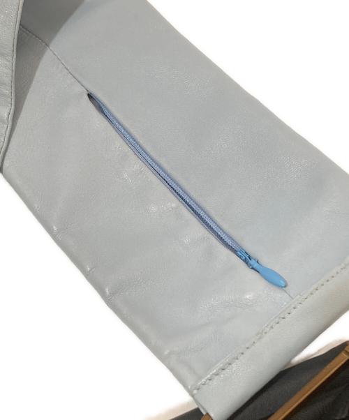 PRADA（プラダ）PRADA (プラダ) Leather Rectangle Bag(レザーバッグ) 01SS ブラック×ブルーの古着・服飾アイテム