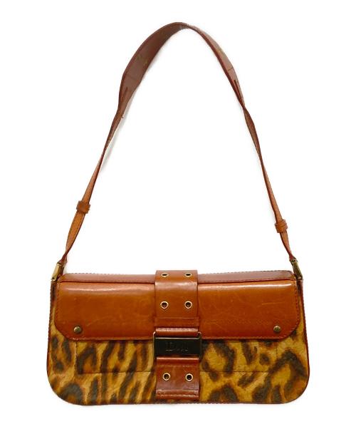 Christian Dior（クリスチャン ディオール）Christian Dior (クリスチャン ディオール) ワンショルダーバッグ 15-MA-0094 レオパード ストリートシック  ブラウンの古着・服飾アイテム