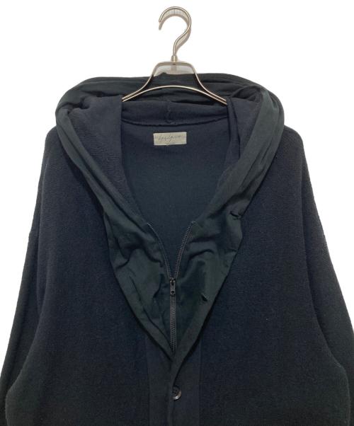Yohji Yamamoto pour homme（ヨウジヤマモト プールオム）Yohji Yamamoto pour homme (ヨウジヤマモト プールオム) デザインロングパーカー　ジップパーカー　HU-T77-383 ブラック サイズ:2の古着・服飾アイテム