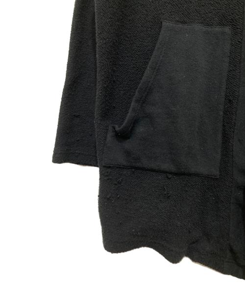 Yohji Yamamoto pour homme（ヨウジヤマモト プールオム）Yohji Yamamoto pour homme (ヨウジヤマモト プールオム) デザインロングパーカー　ジップパーカー　HU-T77-383 ブラック サイズ:2の古着・服飾アイテム