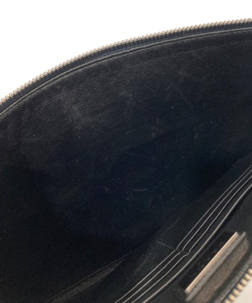 PRADA（プラダ）PRADA (プラダ) MONKEY ROBOT CLUTCH モンキーロボットクラッチバッグ 三角プレート ネイビーの古着・服飾アイテム