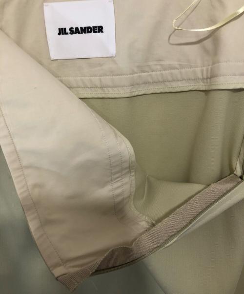 JIL SANDER（ジルサンダー）JIL SANDER (ジルサンダー) ウール ベルトデザイン フレア スカート ベージュ サイズ:38の古着・服飾アイテム