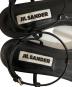 中古・古着 JIL SANDER (ジルサンダー) レザー ポインテッドトゥ ナローストラップ フラットサンダル ブラック サイズ:35：10000円