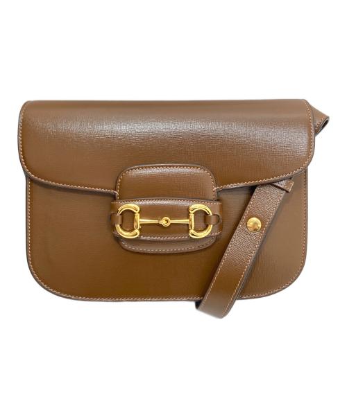GUCCI（グッチ）GUCCI (グッチ)  ホースビット 1955 ミディアム ショルダーバッグ　602204 ブラウンの古着・服飾アイテム