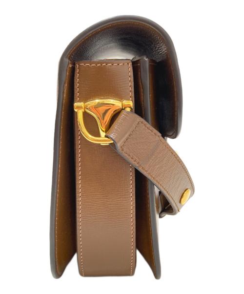 GUCCI（グッチ）GUCCI (グッチ)  ホースビット 1955 ミディアム ショルダーバッグ　602204 ブラウンの古着・服飾アイテム