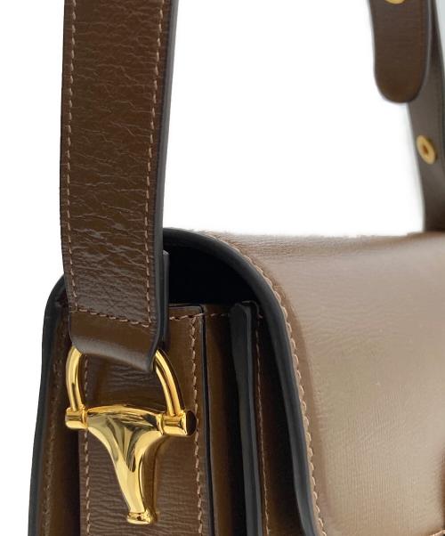 GUCCI（グッチ）GUCCI (グッチ)  ホースビット 1955 ミディアム ショルダーバッグ　602204 ブラウンの古着・服飾アイテム
