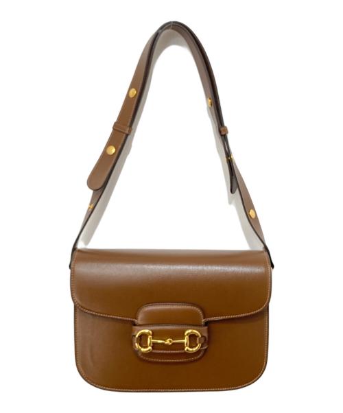 GUCCI（グッチ）GUCCI (グッチ)  ホースビット 1955 ミディアム ショルダーバッグ　602204 ブラウンの古着・服飾アイテム