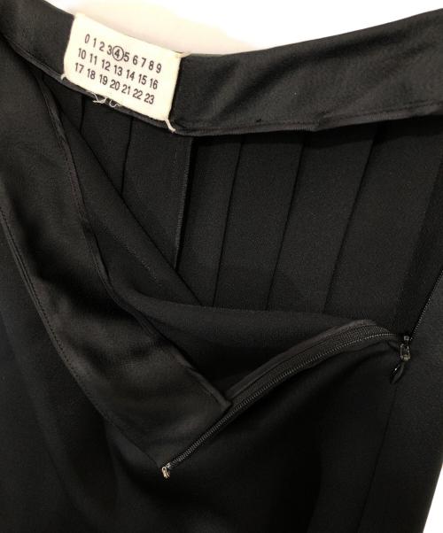 Maison Margiela（メゾンマルジェラ）Maison Margiela (メゾンマルジェラ) 切替プリーツロングスカート ブラック サイズ:42の古着・服飾アイテム