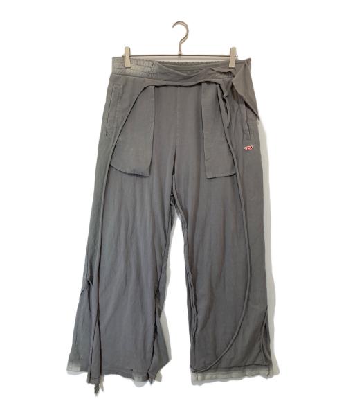 DIESEL（ディーゼル）DIESEL (ディーゼル) P-TOPAHOOP-N1 Pants　ワイドスウェットパンツ  A12911 グレー サイズ:Lの古着・服飾アイテム