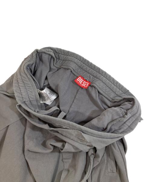 DIESEL（ディーゼル）DIESEL (ディーゼル) P-TOPAHOOP-N1 Pants　ワイドスウェットパンツ  A12911 グレー サイズ:Lの古着・服飾アイテム