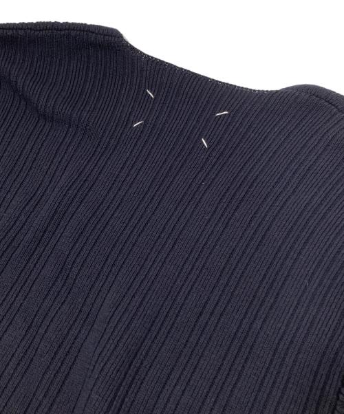 Maison Margiela（メゾンマルジェラ）Maison Margiela (メゾンマルジェラ) Vネック コットンニット　S51HA0720 ネイビー サイズ:Sの古着・服飾アイテム
