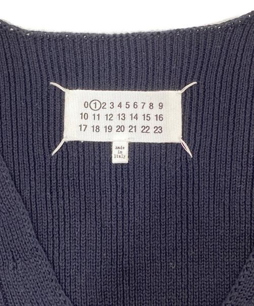 Maison Margiela（メゾンマルジェラ）Maison Margiela (メゾンマルジェラ) Vネック コットンニット　S51HA0720 ネイビー サイズ:Sの古着・服飾アイテム