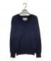 Maison Margiela（メゾンマルジェラ）の古着「Vネック コットンニット　S51HA0720」｜ネイビー