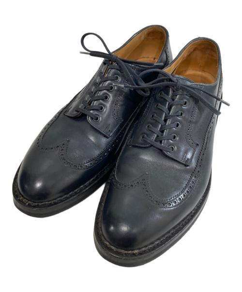 F.LLI Giacometti（フラテッリ ジャコメッティ）F.LLI Giacometti (フラテッリ ジャコメッティ) ロングウイングチップシューズ ネイビー サイズ:41の古着・服飾アイテム