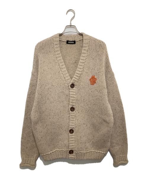 AMBERGLEAM（アンバーグリーム）AMBERGLEAM (アンバーグリーム) Vネック ウールニットカーディガン　WOOL KNIT CARDIGAN 1213141113 ベージュ サイズ:BIGの古着・服飾アイテム