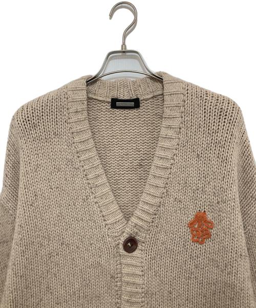 AMBERGLEAM（アンバーグリーム）AMBERGLEAM (アンバーグリーム) Vネック ウールニットカーディガン　WOOL KNIT CARDIGAN 1213141113 ベージュ サイズ:BIGの古着・服飾アイテム