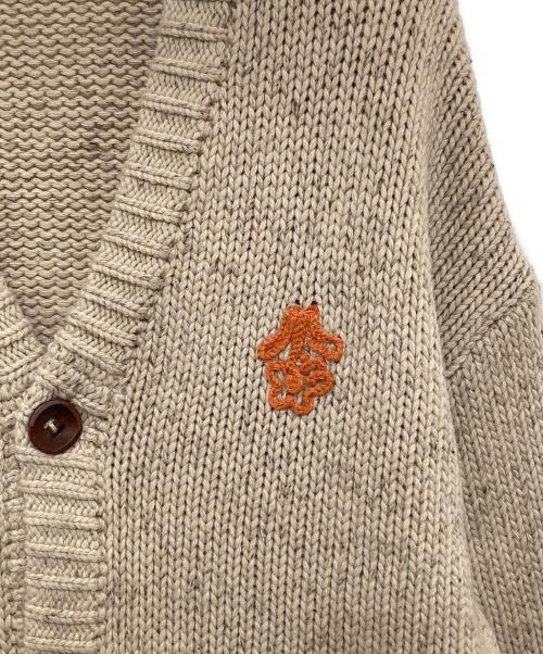 AMBERGLEAM（アンバーグリーム）AMBERGLEAM (アンバーグリーム) Vネック ウールニットカーディガン　WOOL KNIT CARDIGAN 1213141113 ベージュ サイズ:BIGの古着・服飾アイテム