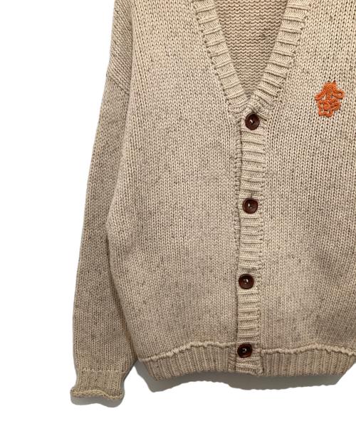 AMBERGLEAM（アンバーグリーム）AMBERGLEAM (アンバーグリーム) Vネック ウールニットカーディガン　WOOL KNIT CARDIGAN 1213141113 ベージュ サイズ:BIGの古着・服飾アイテム