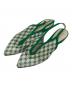 Mame Kurogouchi（マメクロゴウチ）の古着「Low Heel Mesh Back Band Sandal ローヒールメッシュバックバンドサンダル」｜グリーン