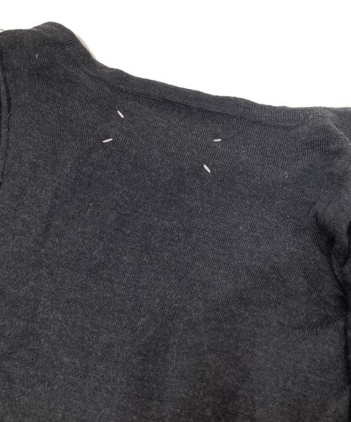 Maison Margiela（メゾンマルジェラ）Maison Margiela (メゾンマルジェラ) ドレープデザインVネックニット　S29HA0666 グレー サイズ:Sの古着・服飾アイテム