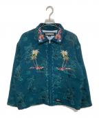 NEIGHBORHOODネイバーフッド）の古着「23AW スーベニアジャカードシャツジャケット　232UTNH-JKM04」｜グリーン