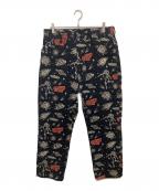 NASTOYS×TATTOO STUDIO YAMADAナストナイズ×タトゥースタジオヤマダ）の古着「GALAXY TATTOO FLASH TROUSERS　総柄コーデュロイパンツ」｜ブラック