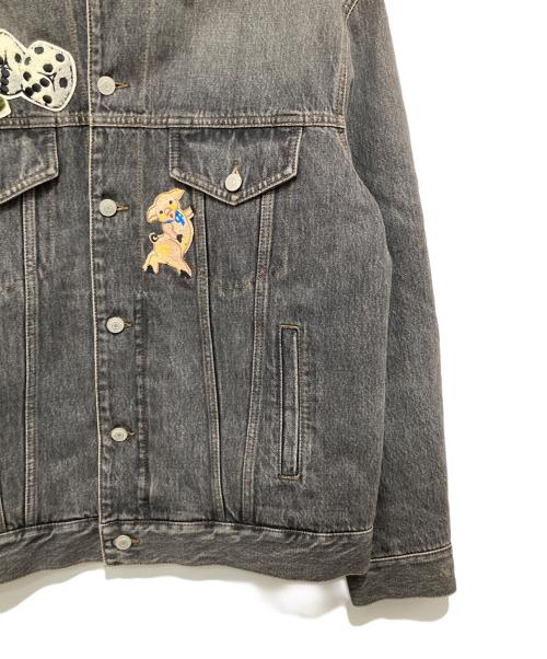 GUCCI（グッチ）GUCCI (グッチ) 18AW バックプリントワッペンデニムジャケット　525420 グレー サイズ:44の古着・服飾アイテム