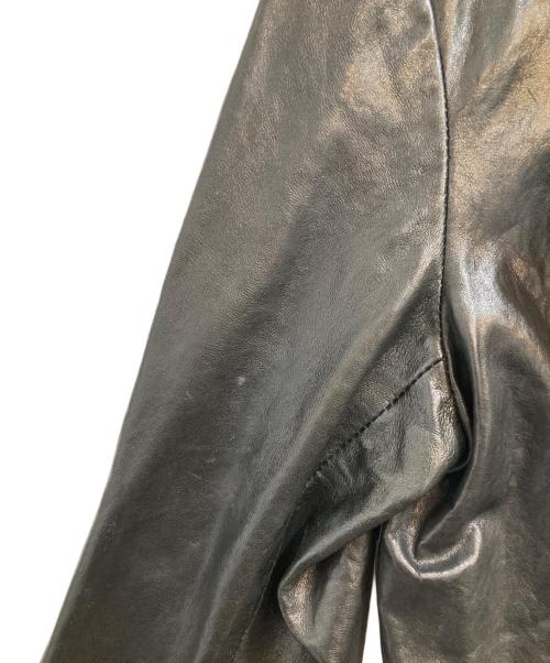 BURBERRY BLUE LABEL（バーバリーロンドンブルーレーベル）BURBERRY BLUE LABEL (バーバリーロンドンブルーレーベル) スカートドッキング ライダースジャケット　FRF38-636-09 ブラック サイズ:38の古着・服飾アイテム