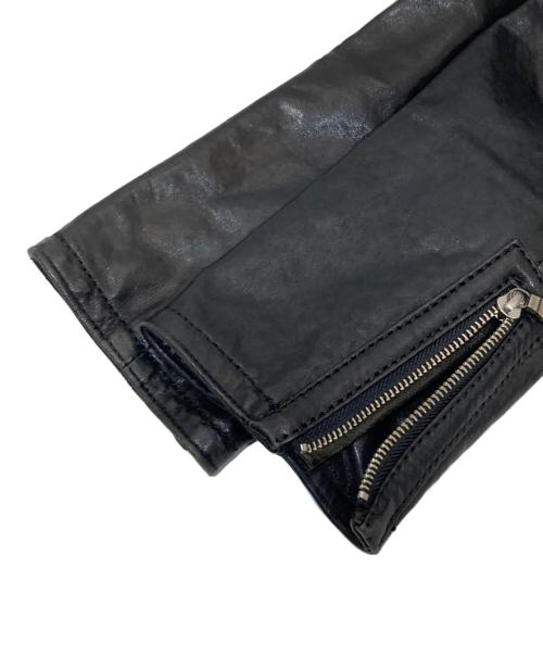 BURBERRY BLUE LABEL（バーバリーロンドンブルーレーベル）BURBERRY BLUE LABEL (バーバリーロンドンブルーレーベル) スカートドッキング ライダースジャケット　FRF38-636-09 ブラック サイズ:38の古着・服飾アイテム