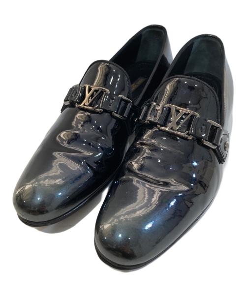 LOUIS VUITTON（ルイ ヴィトン）LOUIS VUITTON (ルイ ヴィトン) ホッケンハイム・ライン  パテントレザーローファー ブラック サイズ:5の古着・服飾アイテム