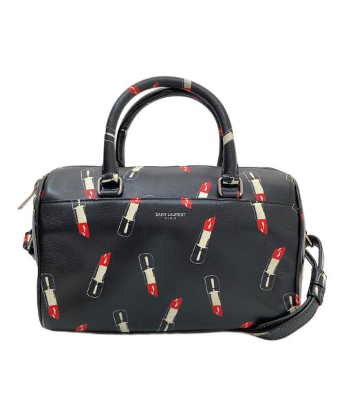 Saint Laurent Paris（サンローランパリ）Saint Laurent Paris (サンローランパリ) ベイビーダッフル リップスティックパターン 400422 ブラックの古着・服飾アイテム