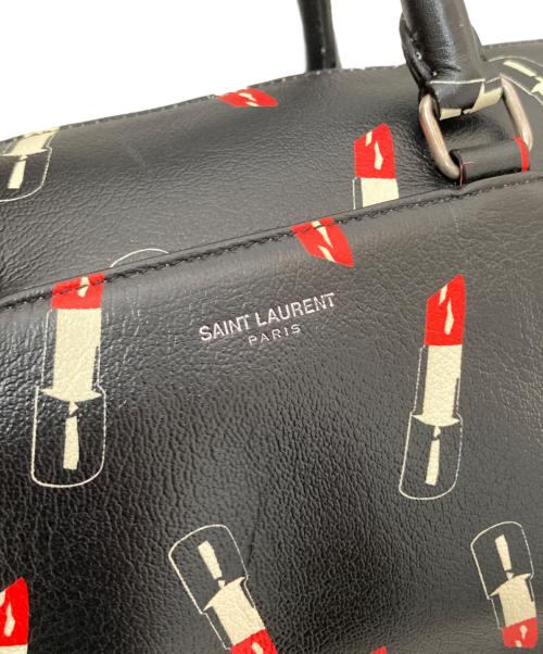 Saint Laurent Paris（サンローランパリ）Saint Laurent Paris (サンローランパリ) ベイビーダッフル リップスティックパターン 400422 ブラックの古着・服飾アイテム