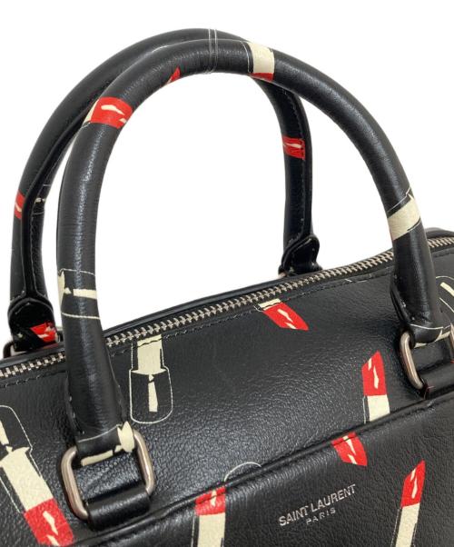 Saint Laurent Paris（サンローランパリ）Saint Laurent Paris (サンローランパリ) ベイビーダッフル リップスティックパターン 400422 ブラックの古着・服飾アイテム