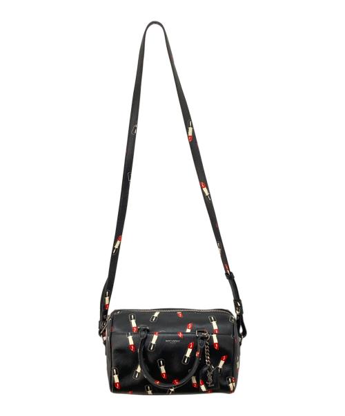 Saint Laurent Paris（サンローランパリ）Saint Laurent Paris (サンローランパリ) ベイビーダッフル リップスティックパターン 400422 ブラックの古着・服飾アイテム