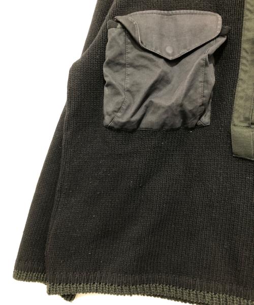 STONE ISLAND（ストーンアイランド）STONE ISLAND (ストーンアイランド) 98AW アーカイブ グリーンエッジ KNITTED UTILITY SMOCK / ハーフジップニット　29155R80 ブラック サイズ:Lの古着・服飾アイテム